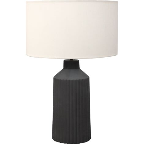 Lampe de table en céramique noire