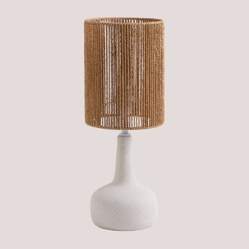 Sklum - Lampe de table en céramique Tiltil Blanc Gardenia
