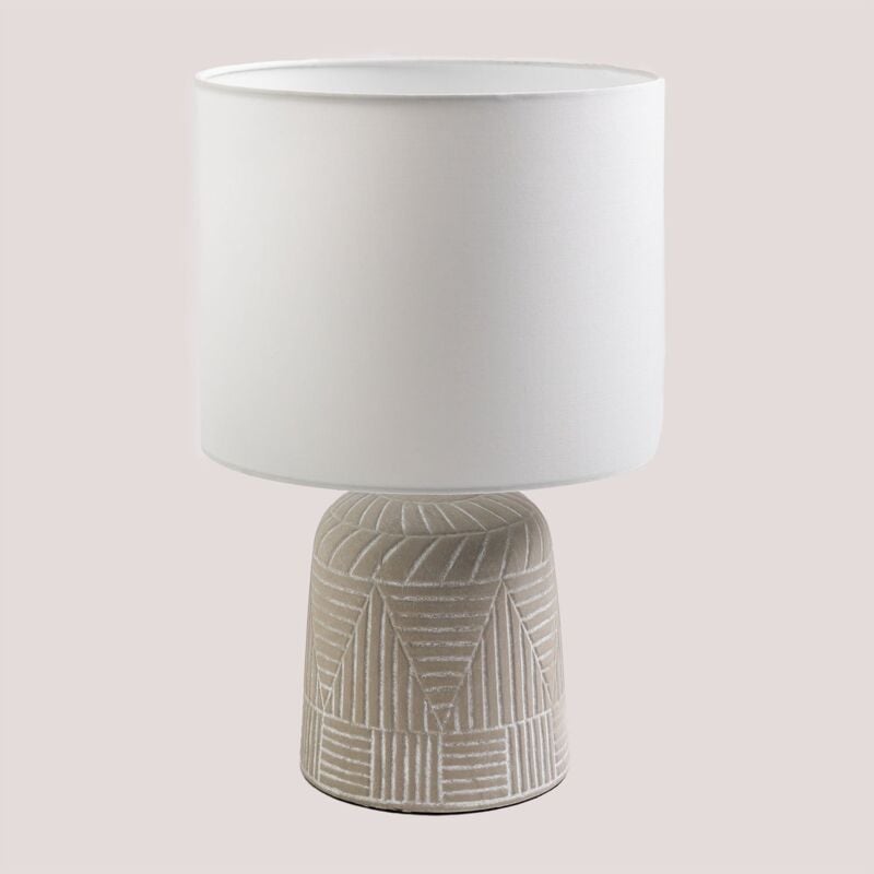 Sklum - Lampe de table en céramique Tomer Tapioca Beige