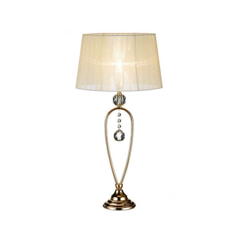 Lampe de table en cristal CHRISTINEHOF dorée 1 ampoule - Doré