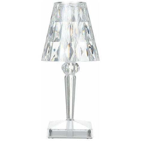 Lampe De Table En Cristal De Diamant, Lampe De Chevet Veilleuse Atmosphere Chambre, Temperature/Luminosite Reglable, Pas De Batterie, Chargement Usb - Pas de batterie, type usb