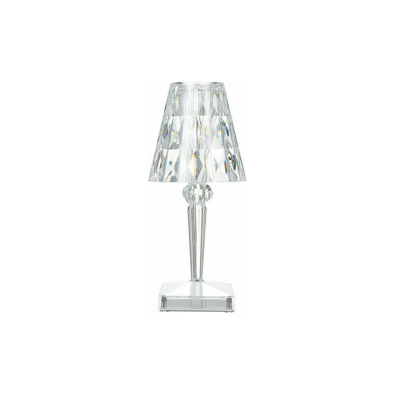 Ensoleille - Lampe De Table En Cristal De Diamant, Lampe De Chevet Veilleuse Atmosphere Chambre, Temperature/Luminosite Reglable, Pas De Batterie,