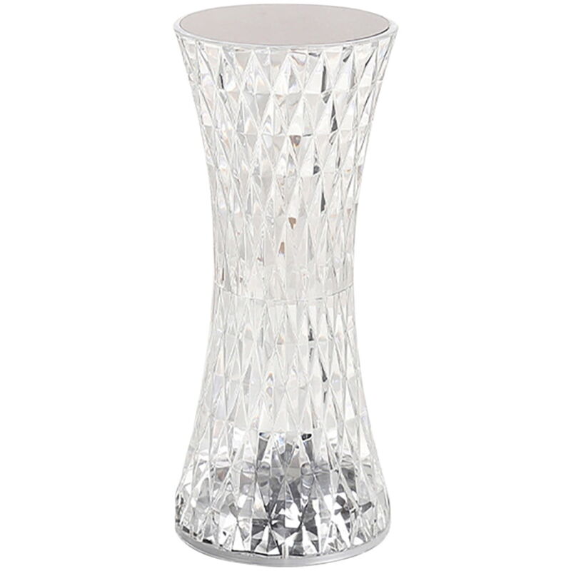 Feiyue - Lampe de table en cristal de petite taille Lampe d'ambiance Lampe de chevet de chambre à coucher Lampe de table de chargement à led