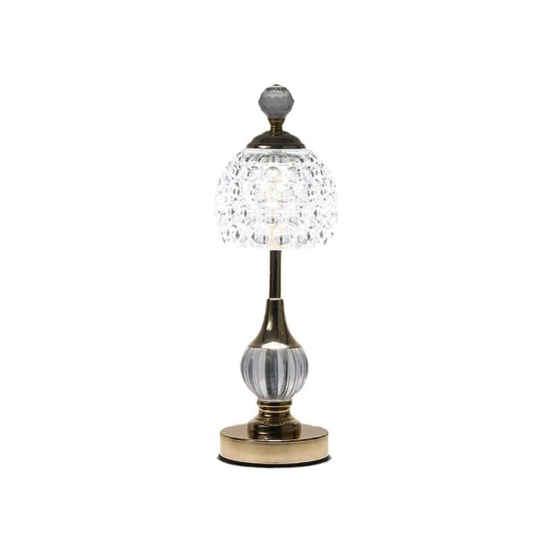 Lampe de table en cristal sans fil - 3 couleurs - Lampe de table LED vintage - Lampe de table LED sans fil - Lampe de table sans fil - Lampe de table