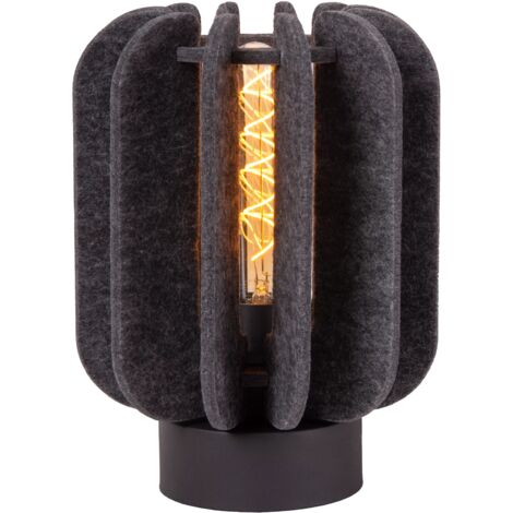 Lampe de table en feutre Rafal Lucide gris/noir E27
