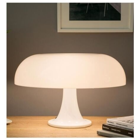 Lampe de Table en forme de champignon, LED pour décoration la chambre -Blanc