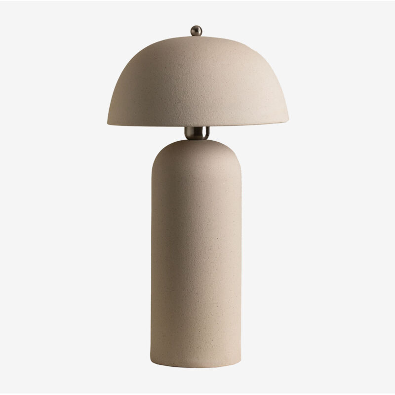 Lampe de table en grès Odete Sklum Tapioca Beige