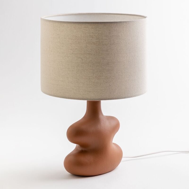 Sklum - Lampe de Table en Lin Masaya Rouille