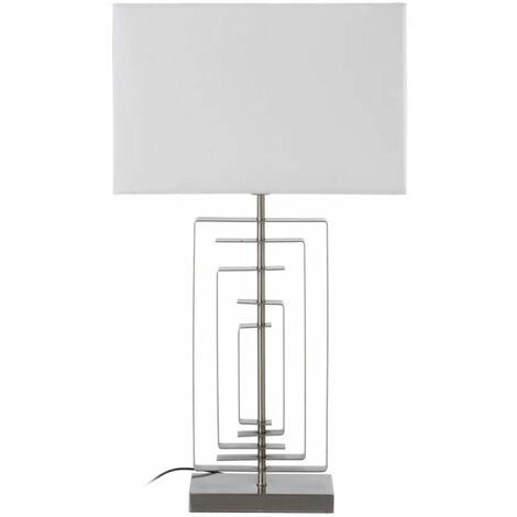 Lampe de table en métal gris