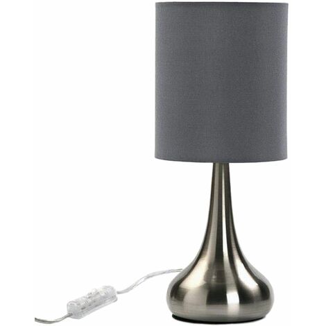 Lampe de table en métal gris