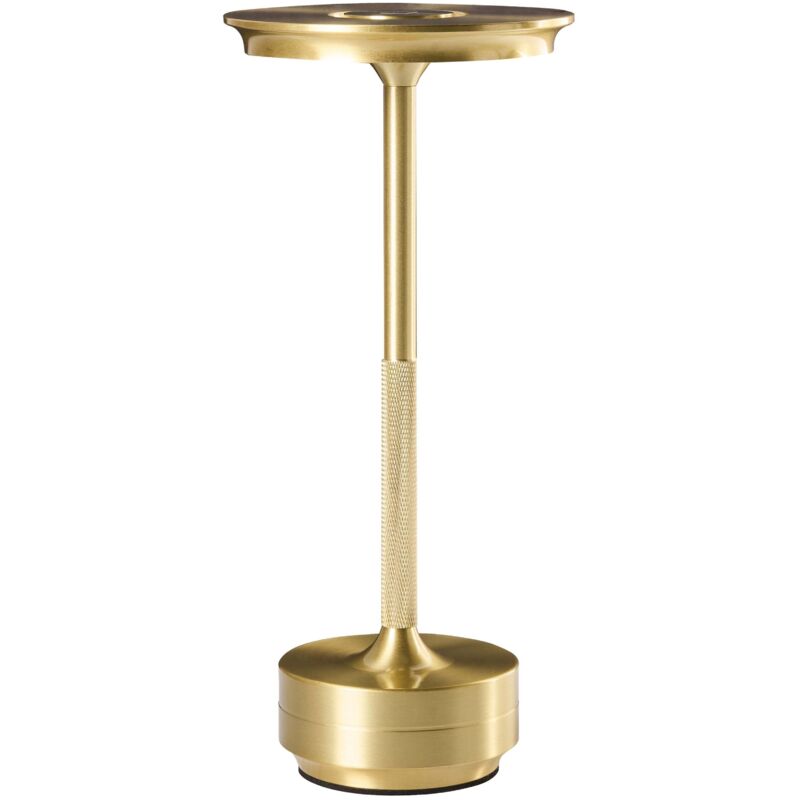 Lampe de Table en Métal LED Sans Fil Intérieur Extérieur Rechargeable Via Port USB C Dorée Mago Lampe de Table en Métal LED Sans Fil Intérieur Extérieur Rechargeable Via Port USB C Dorée Mago