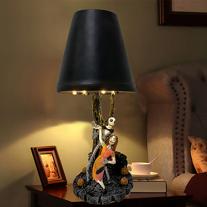 Lampe de table en resine Halloween Night Monster Jack, modele: Black Luminous