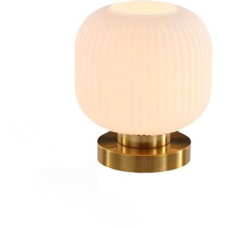 Lampe de table en verre de style médiéval-moderne - idéale pour les chambres, les salons, les bureaux, etc. - 1 unité, grand modèle, blanc cassé