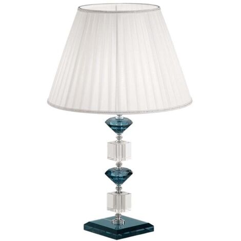 Lampe de table en verre et cristal optique Gala 25 - Bleu