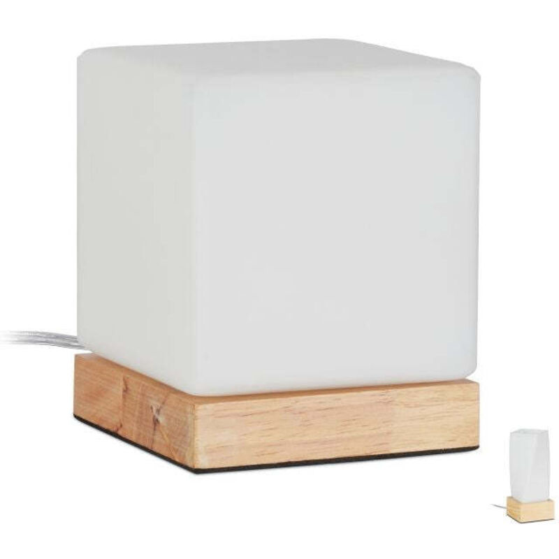 Lampe de table en verre opale