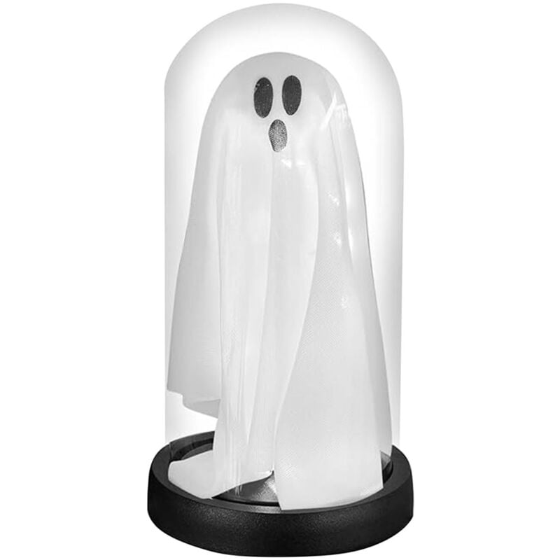 Lampe de table fantôme d'Halloween, veilleuse mignonne, lampe de bureau led fantôme dans le verre, idéale pour les décorations d'Halloween et pour