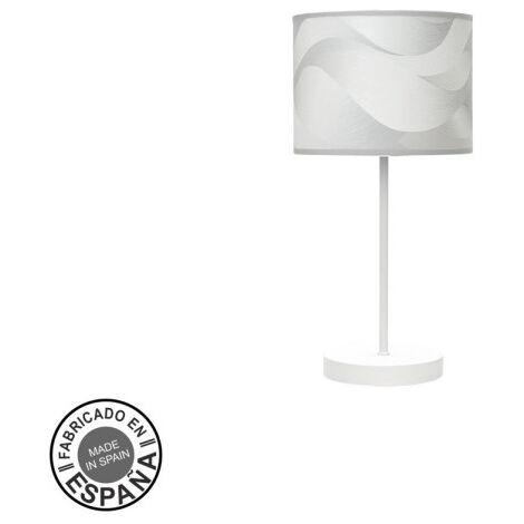 Lampe de table Fashion 1xe14 blanc/gris wave 42x17x17cm