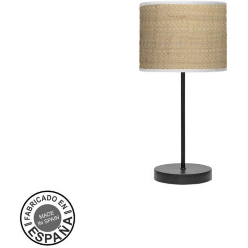 Fabrilamp - Lampe de table fashion 1xe14 noir/marron clair 42x17x17cm