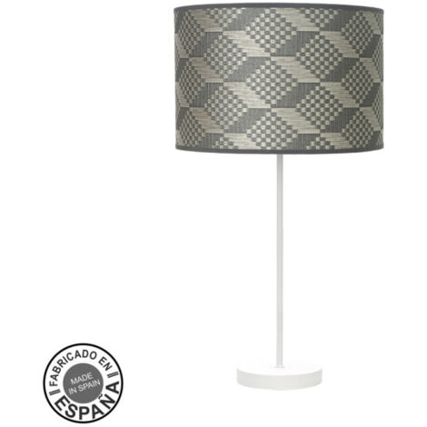 Lampe de table Fashion 1xe27 blanc/gris tétris 63x30 x30cm
