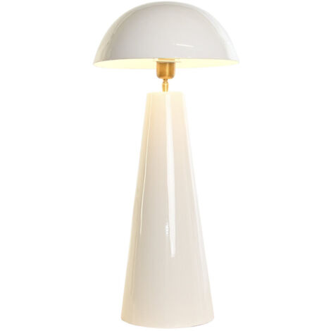 Lampe De Table Fer 31X31X70 Champignon Laqué Blanc