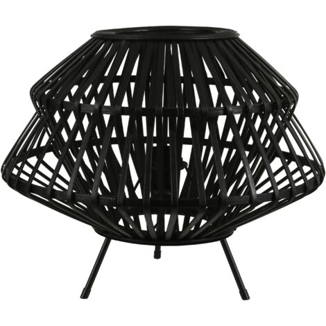 Lampe de table filaire métal noir D 41 cm