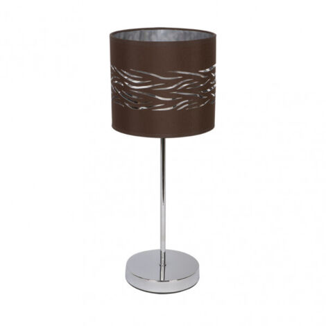 Lampe de table fog 1xe14 chrome/brun/argent 43x17x17 cm