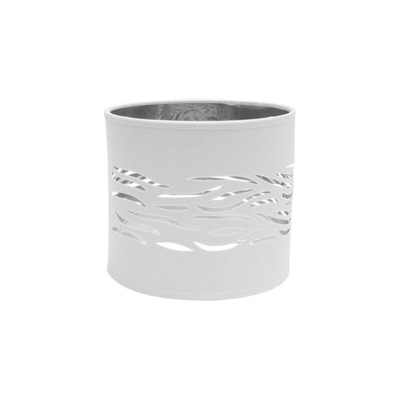 Abat-jour brouillard 1xe14 blanc-argent 17dx17dx15h