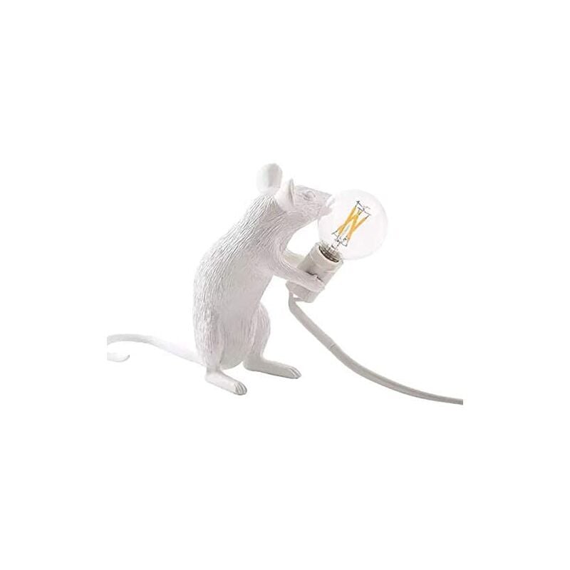 Fei Yu - Lampe de Table Forme de Souris Lampe de Table en résine avec Lampe de Chevet,1 pcs