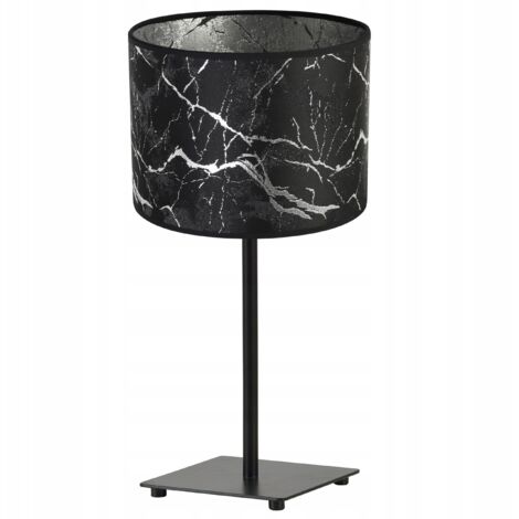 LAMPE DE TABLE GIA ABAT-JOUR MOTIF ARGENT