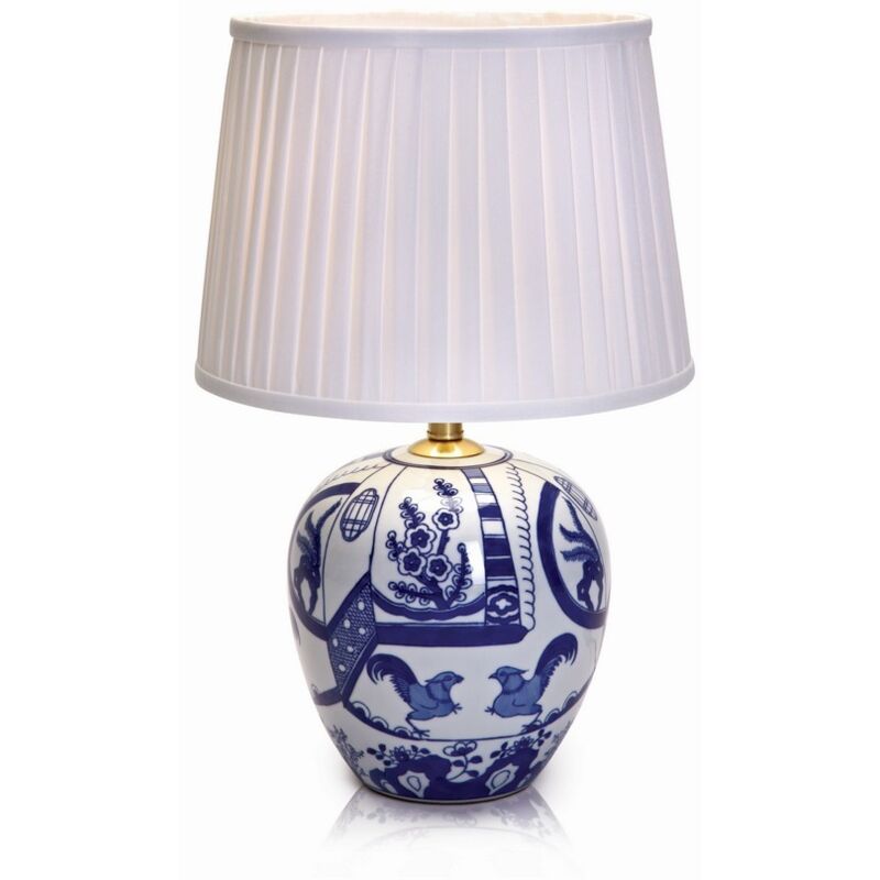 Geborg - Lampe de table d'intérieur à 1 lumière bleue avec abat-jour conique, E27 - Markslojd