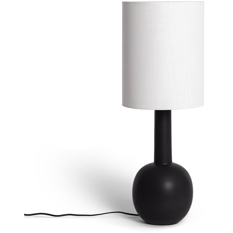 Ledkia - Lampe à Poser Porcelaine Guldan Noir