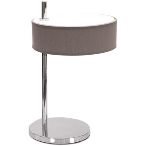 Lampe de table Haiti Chrome/Marron 1xE14 (37x22x26cm)
