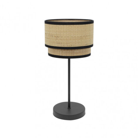 Lampe de table haute Roque 1xe27 naturel/noir 60x30x30 cm