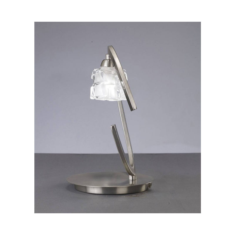 Lampe de Table Ice 1 Ampoule G9 ECO, nickel satiné - Gris