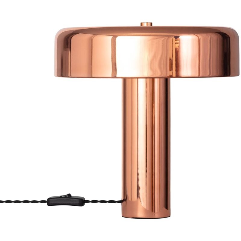 Sweeek - Lampe à poser métal Rudy or rose ø 30cm