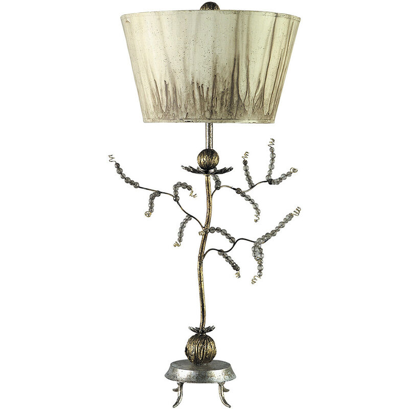 Kristal 1 Light Table Lamp, Gold Leaf Branches - Elstead