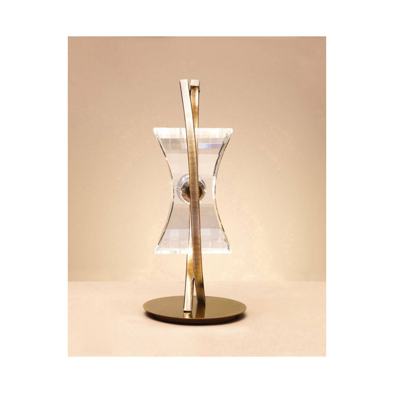 Lampe de Table Kromo 1 Ampoule G9 Looped Frame, laiton antique - Laiton