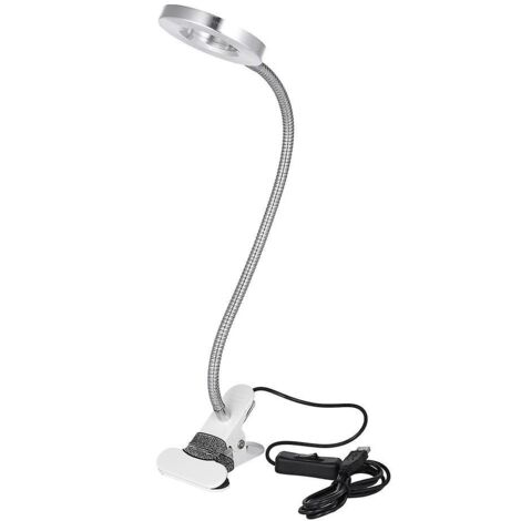 Lampe de table lampe à clip de protection des yeux lampe de table peut être pliée alimentation USB lampe de table flexible nail art tatouage lecture étude de travail-Ensoleillé