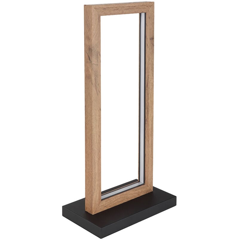 Globo - Lampe de table, lampe d'appoint, lampe de bureau, lampe de chambre, aspect bois led