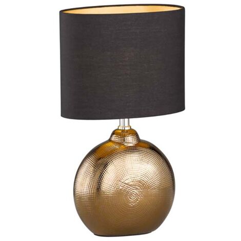 Lampe de table lampe d'appoint lampe de chevet lampe de bureau bronze céramique H 39 cm