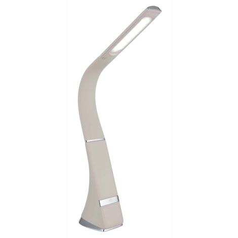 Lampe de table, lampe d'appoint, lampe de lecture, couleur sable, satinée, variateur tactile, H 50 cm