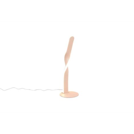 Lampe de table, lampe d'appoint, lampe de lecture, design torsadé sable, interrupteur à cordon, LED, H 40,5 cm