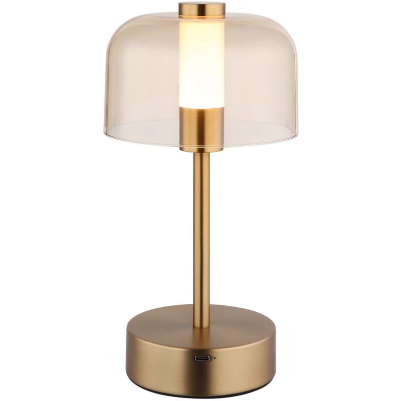 Lampe de table, lampe d'appoint, lampe de lecture, métal, couleur or, variateur tactile LED, H 25 cm Lampe de table, lampe d'appoint, lampe de lecture, métal, couleur or, variateur tactile LED, H 25 cm