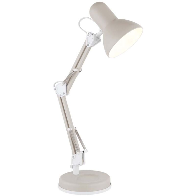 Lampe de table, lampe d'appoint, lampe de lecture, métal, couleur sable, réglable, H 59 cm Lampe de table, lampe d'appoint, lampe de lecture, métal, couleur sable, réglable, H 59 cm
