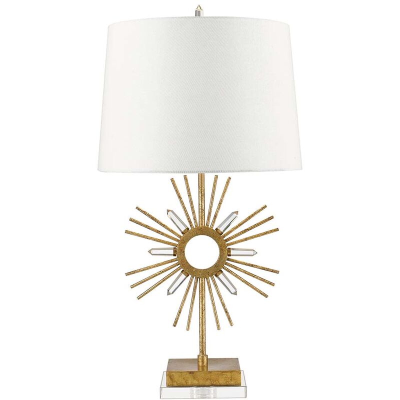 Lampe de table lampe d'appoint lampe design acier doré H