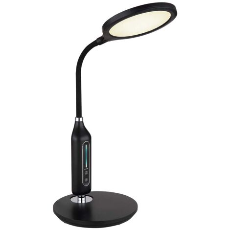 Lampe de table lampe de bureau lampe d'appoint noir variateur tactile capteur LED