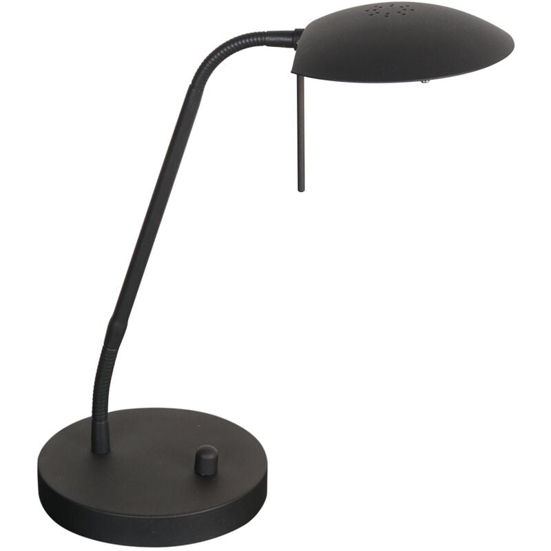 Mexlite - lampe de table - Eloi - noir - métal - ø 17cm - led -
