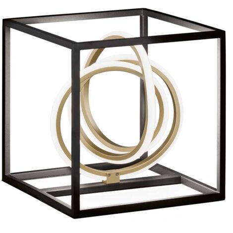 Lampe de table lampe de chambre lampe d'appoint noir or variateur LED H 25,5 cm
