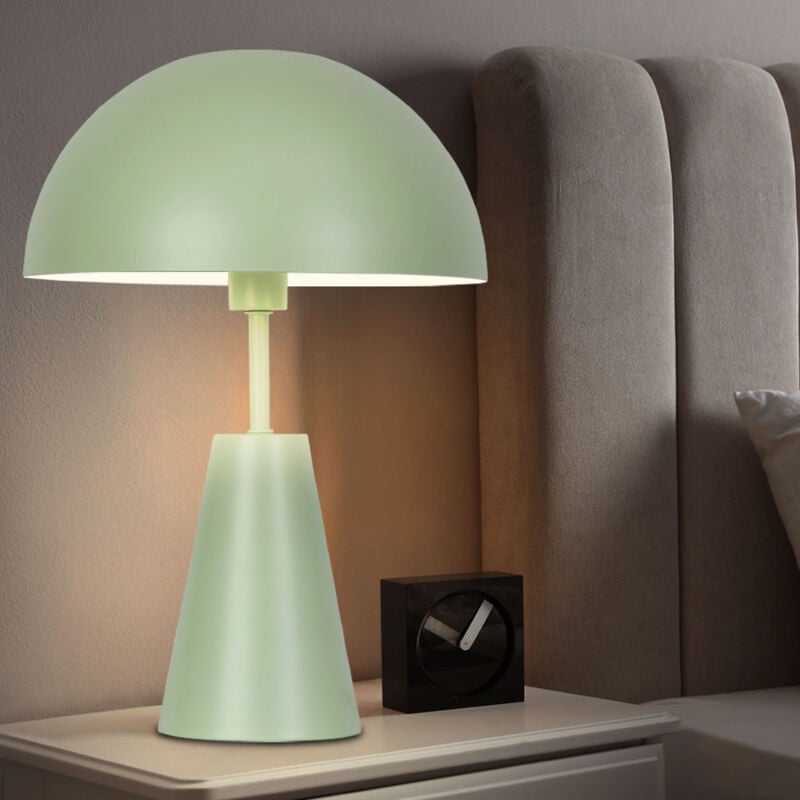 Nowa - Lampe de table champignon Lampe de chevet Lampe de salon Lampe de table E14, métal vert, 1x E14, DxH 25 x 36 cm