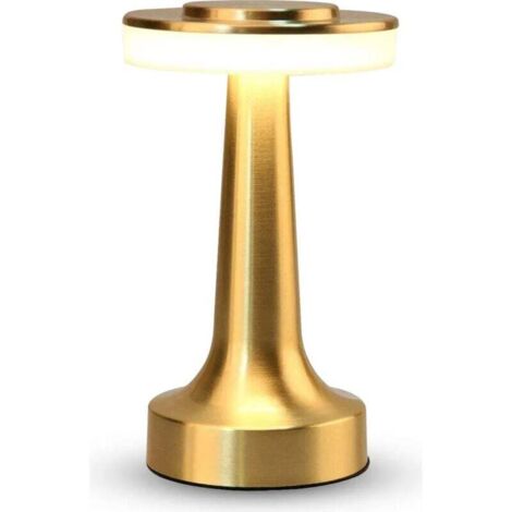 Lampe de table, lampe de chevet, lampe de table tactile à intensité variable pour chambre à coucher, sans fil 3000 mAh, LED 3 couleurs à intensité variable en continu, pour la décoration de la chambre